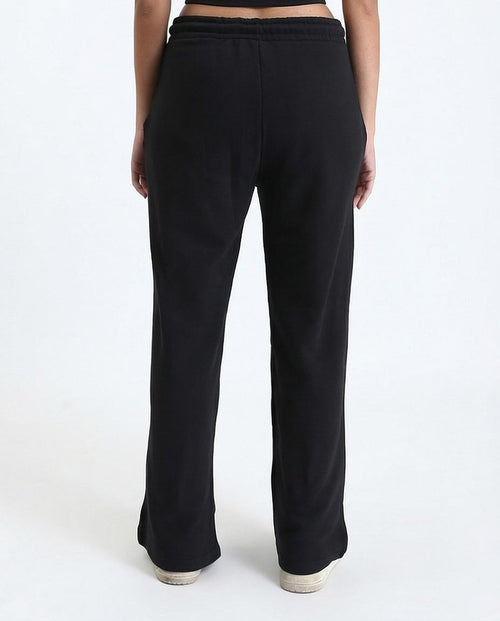 Ravin Women's High-Waist Wide-Leg Track Pants with Seam Detail - Black - R213761