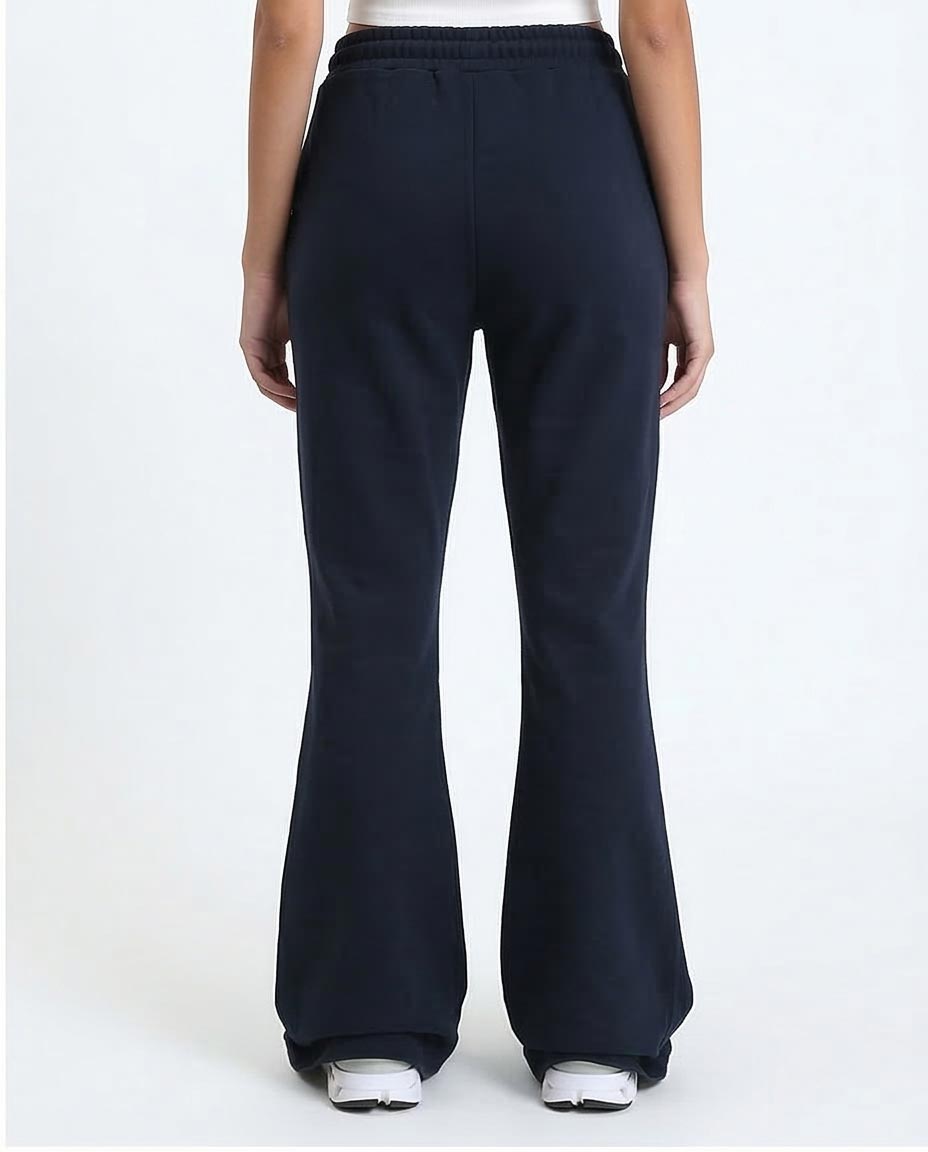 Ravin Pintuck Flared Sweatpants – Navy - R213763