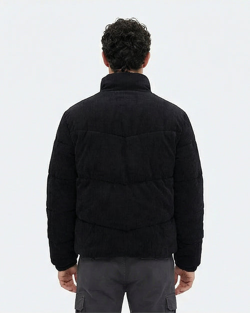 Black Corduroy Puffer Jacket