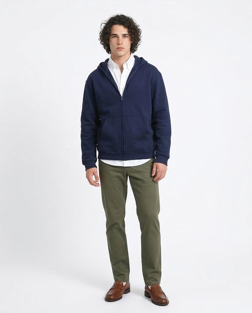 Ravin Essential Heavyweight Zip-Up Hoodie – Navy Blue - R214038