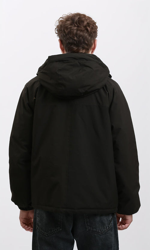 R214167 - Long Sleeves Solid Comfy Jacket - Black