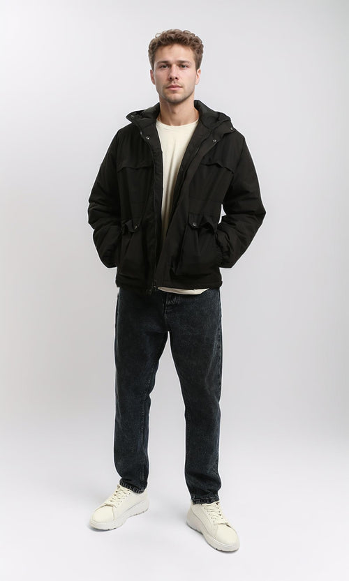 R214167 - Long Sleeves Solid Comfy Jacket - Black