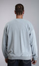 R214215 - Ribbed Crew Neck Slip On Sweatshirt - Greyish Blue