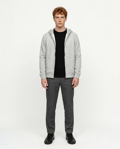 Ravin Men’s Summer Melton Drop-Shoulder Full-Zip Hoodie – Heather Grey - R214217