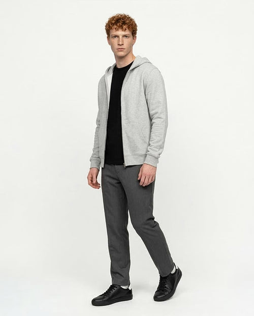Ravin Men’s Summer Melton Drop-Shoulder Full-Zip Hoodie – Heather Grey - R214217