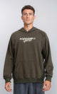 R214219 - "Rock & Roll" Long Sleeves Hoodie - Dark Khaki
