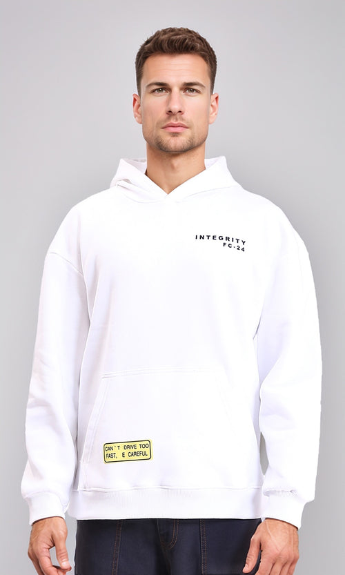 R214274 - Winter Hoodie with Kangaroo Pocket - White
