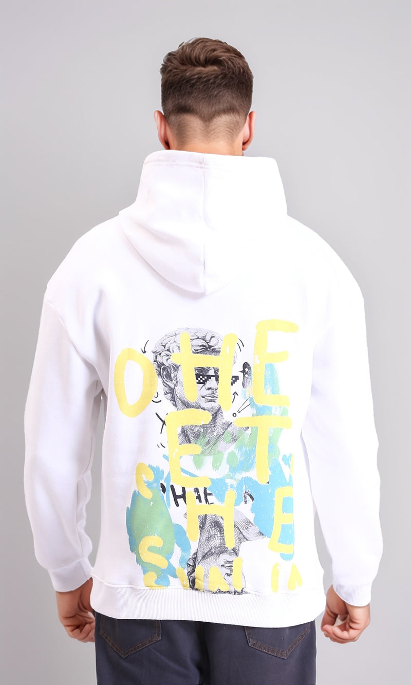 R214274 - Winter Hoodie with Kangaroo Pocket - White