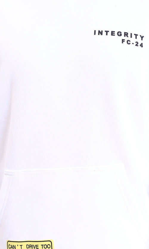 R214274 - Winter Hoodie with Kangaroo Pocket - White