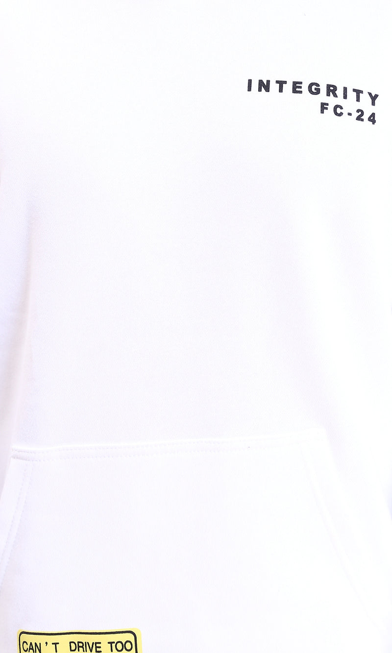 R214274 - Winter Hoodie with Kangaroo Pocket - White