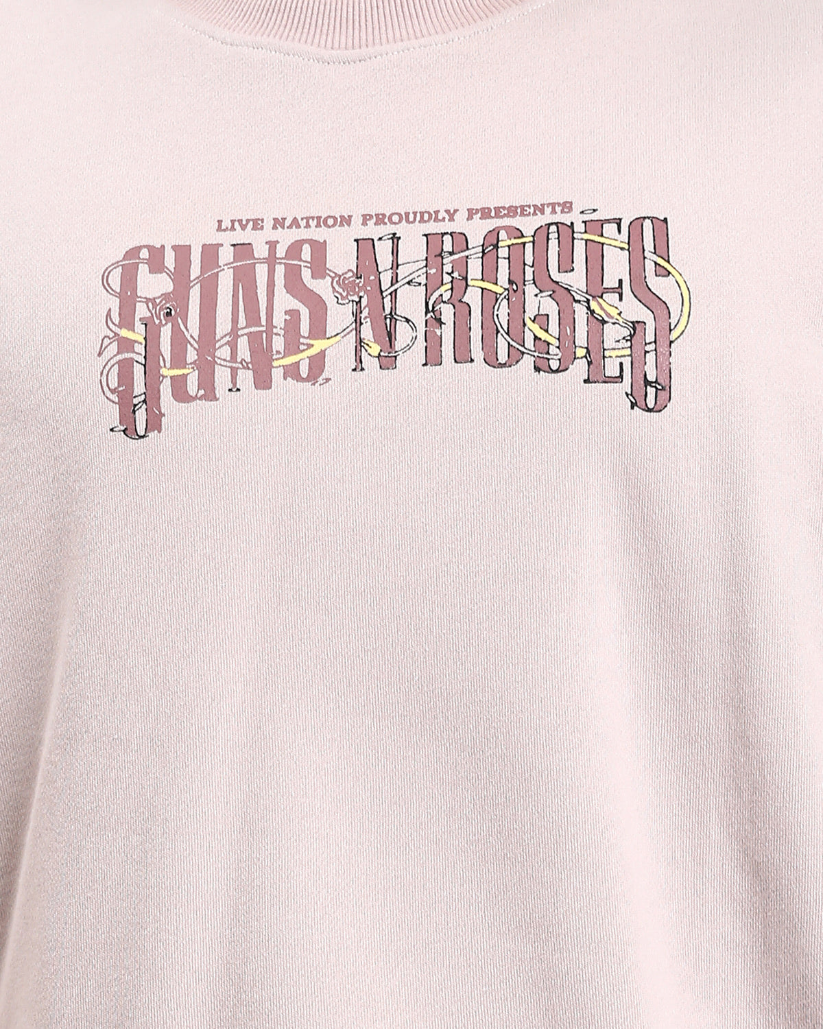 Ravin | Men’s Oversized Guns N’ Roses Graphic Sweatshirt – Mauve - R214275
