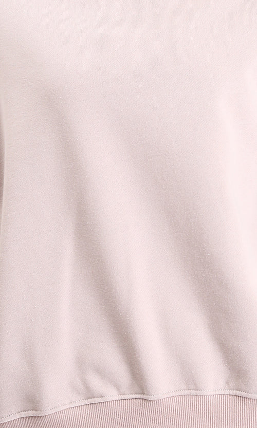 R214277 - Solid Regular Fit Basic Hoodie - Pastel Coffee