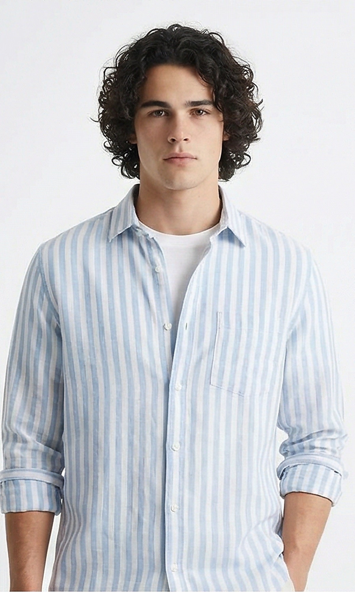 Men's Long Sleeve Shirt - Blue