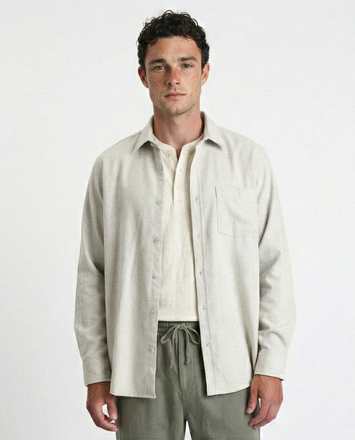 Solid Regular Fit Long Sleeve Shirt - Grey