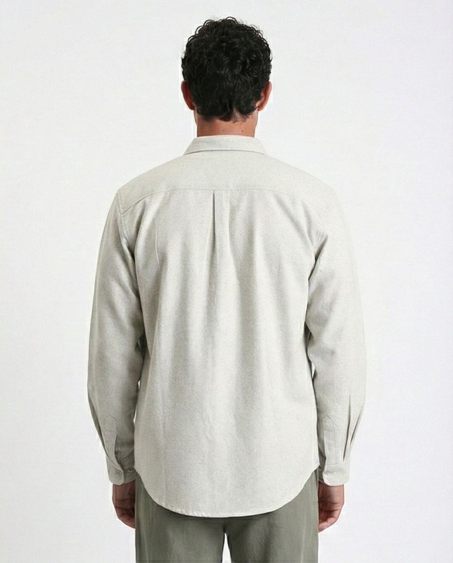 R214293 - Solid Regular Fit Long Sleeve Shirt - Grey