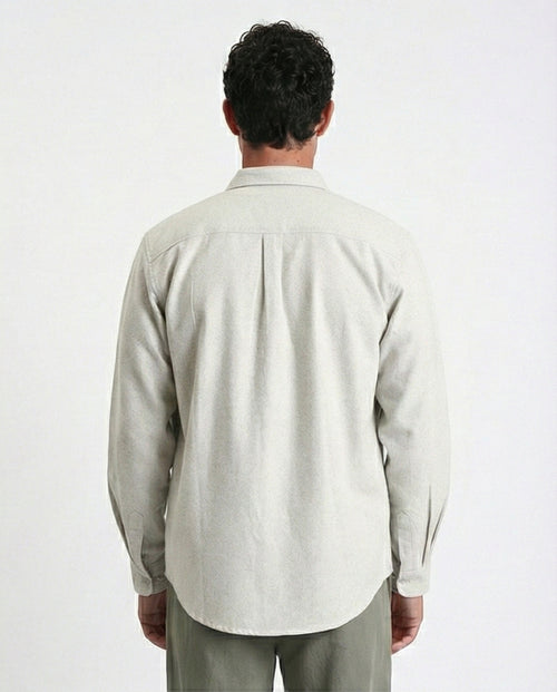 R214293 - Solid Regular Fit Long Sleeve Shirt - Grey