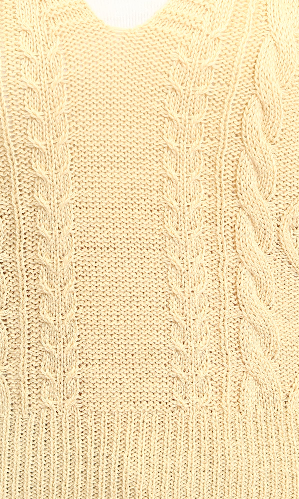 Ravin Women’s Cable-Knit V-Neck Sweater Vest – Butter Yellow - R214316