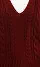 R214317 - Deep V-Neck Cap Sleeve Vest - Burgundy