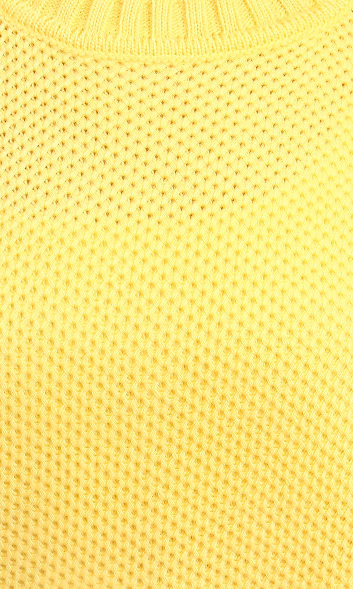 R214348 - Ribbed Crew Neck Long Sleeves Pullover - Yellow