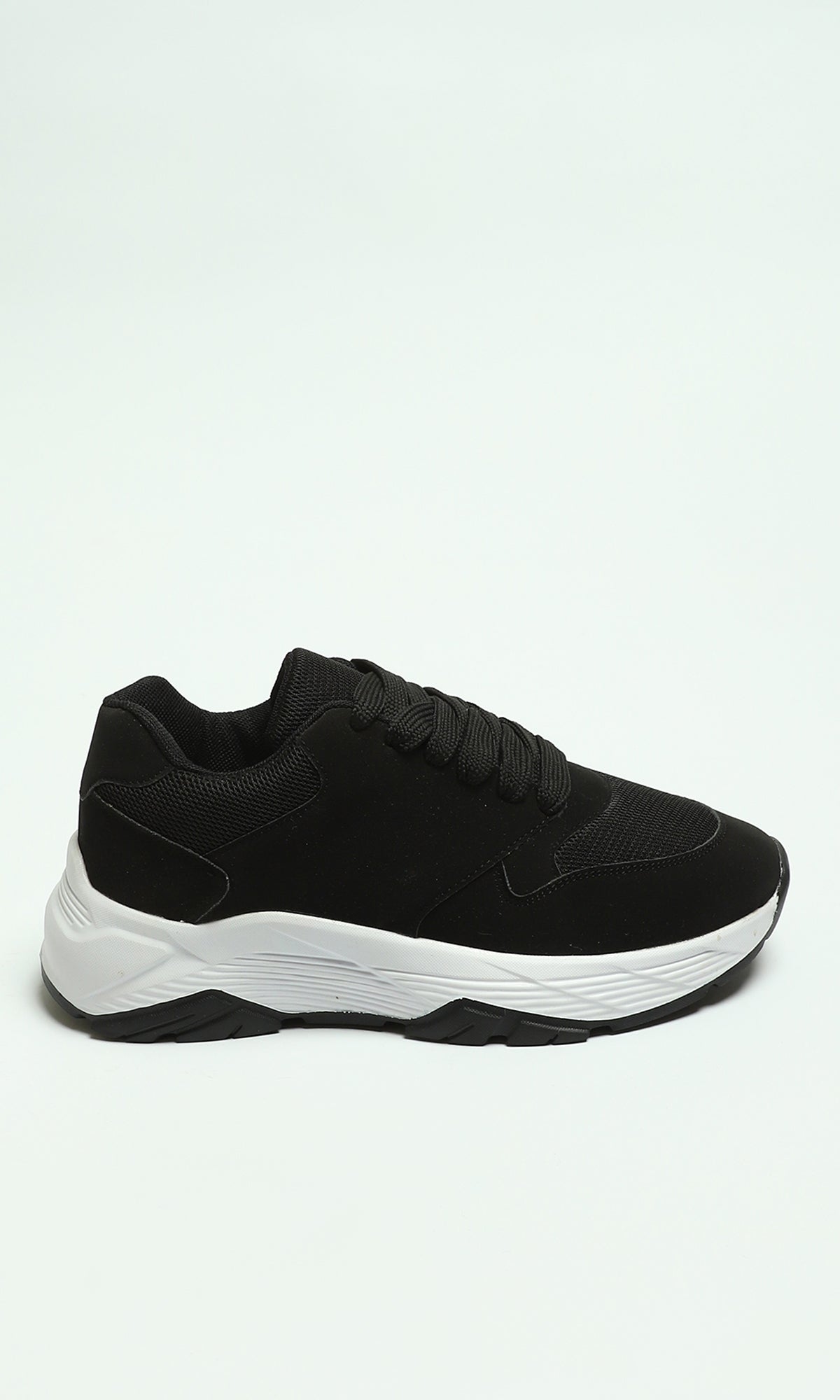 Essential Black Chunky Sole Sneakers