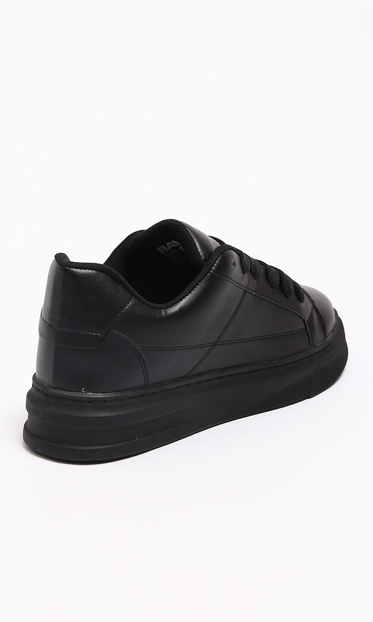 Ravin Men's Monochrome Black Platform Sneakers