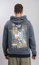 R214394 - Front & Back Print Winter Hoodie - Heather Dark Grey