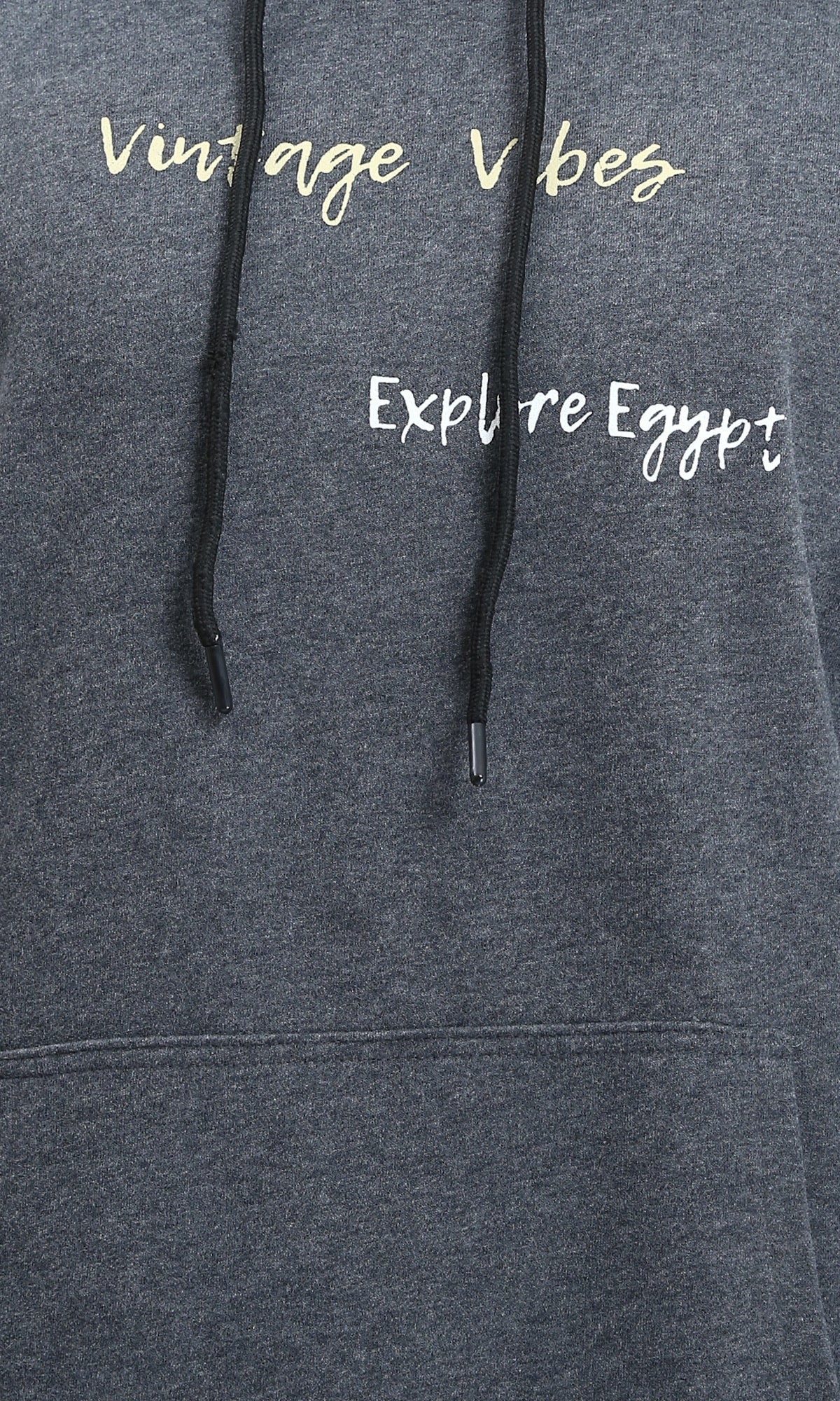 R214394 - Front & Back Print Winter Hoodie - Heather Dark Grey