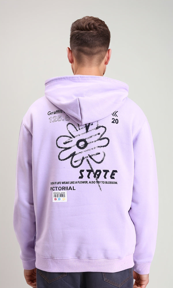 R214396 - Hooded Neck Slip On Hoodie - Light Purple