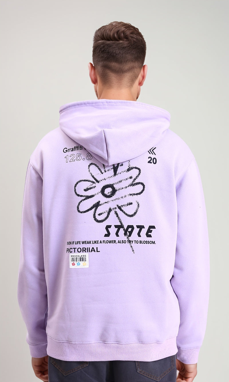 R214396 - Hooded Neck Slip On Hoodie - Light Purple