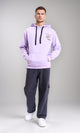 R214396 - Hooded Neck Slip On Hoodie - Light Purple