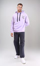 R214396 - Hooded Neck Slip On Hoodie - Light Purple
