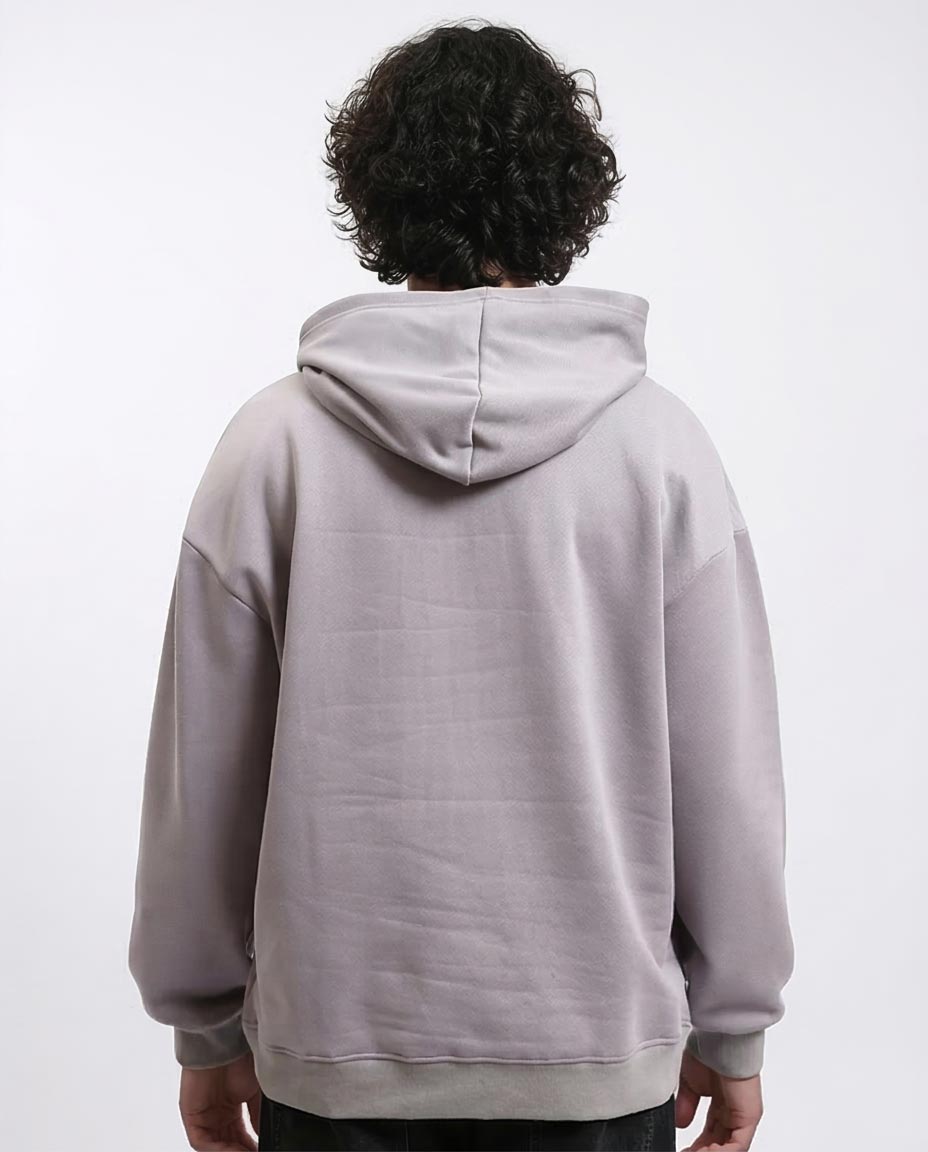 Ravin Men's Rolling Stones Oversized Graphic Hoodie – Lavender Grey - Grey - R214397