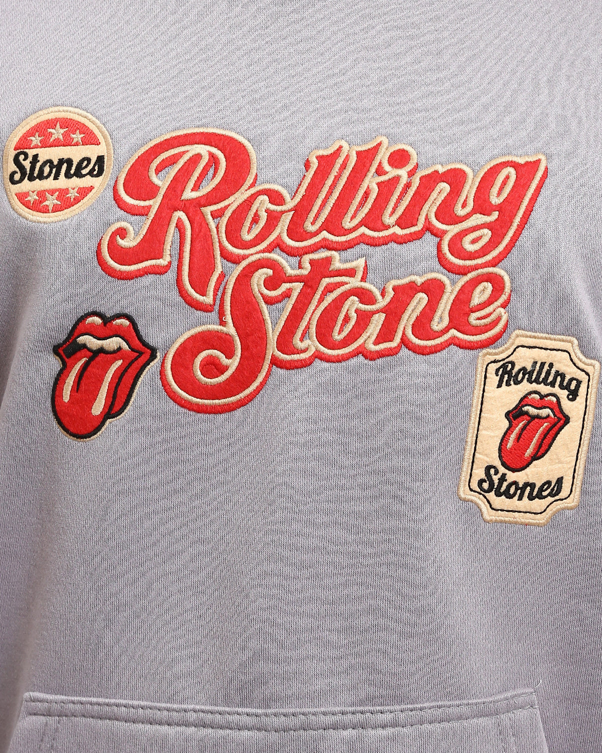 Ravin Men's Rolling Stones Oversized Graphic Hoodie – Lavender Grey - Grey - R214397