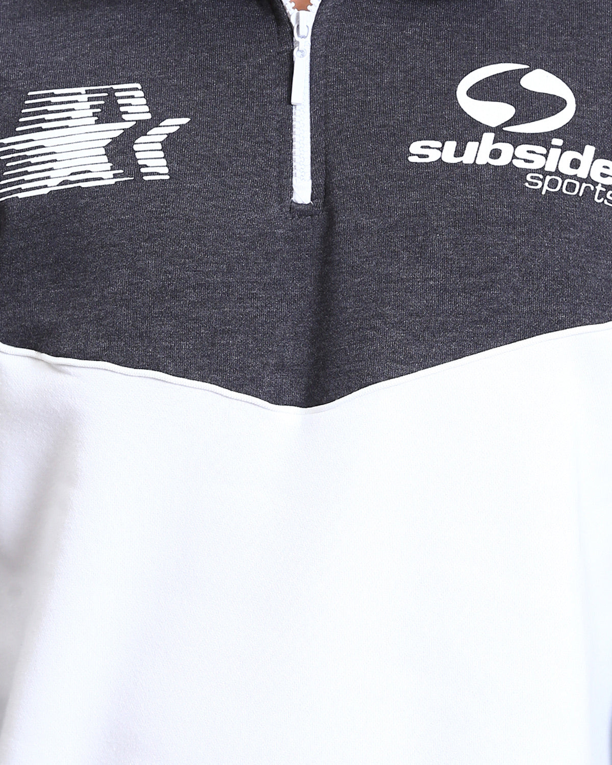 Ravin x Starter "Subside" Quarter-Zip Sweatshirt – Vintage Heritage Edition - Heather Dark Grey & White - R214400