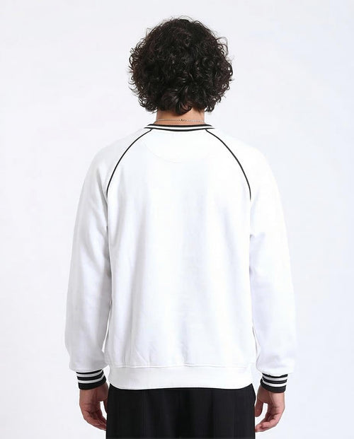Ravin Men’s "Chasing Dream" Varsity Raglan Sweatshirt - White - R214402