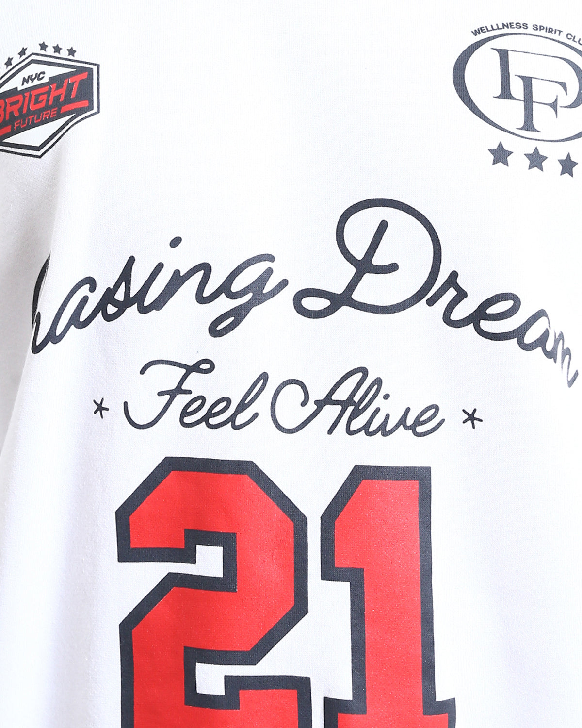 Ravin Men’s "Chasing Dream" Varsity Raglan Sweatshirt - White - R214402