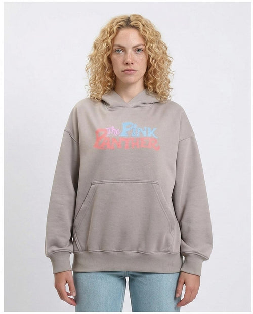 "the Pink Panther" Printed Winter Hoodie - Medium Grey