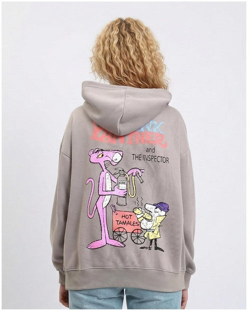 R214409 - "The Pink Panther" Printed Winter Hoodie - Medium Grey