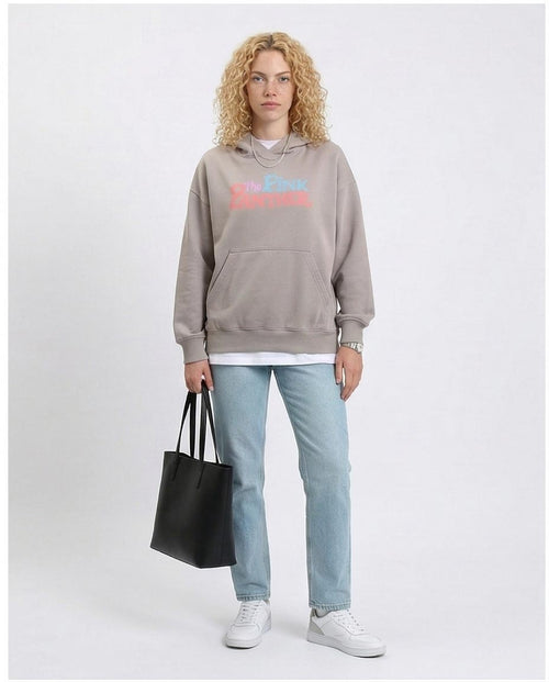 R214409 - "The Pink Panther" Printed Winter Hoodie - Medium Grey