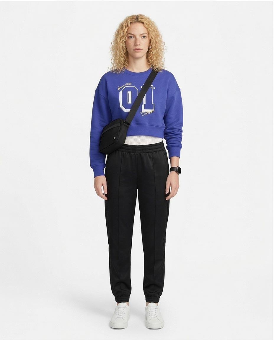 Ravin Women's "01 Division" Cropped Sweatshirt -  Cobalt Blue - R214412