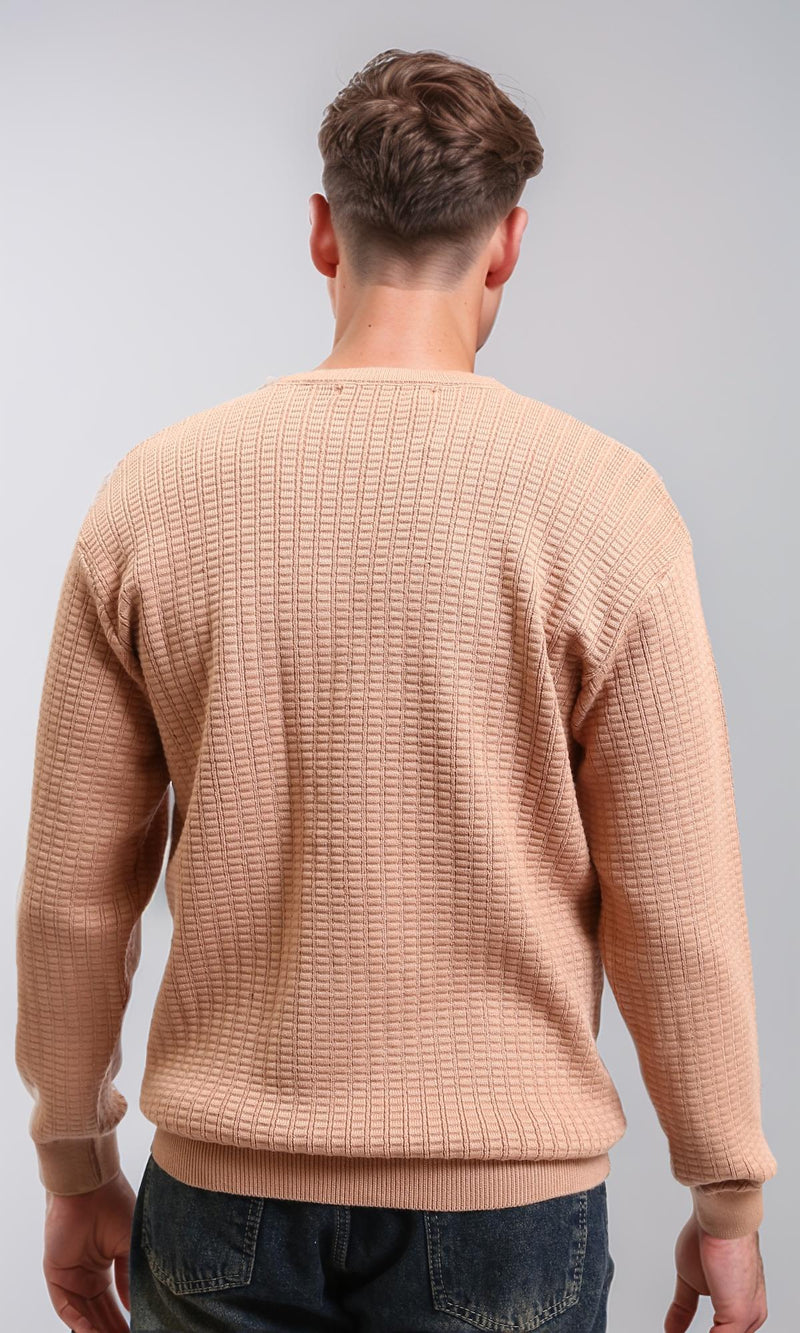 R214481 - Slip On Regular Fit Textured Sweater - Dusty Rose