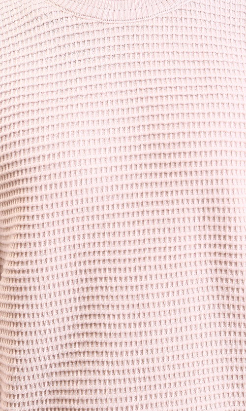 R214485 - Chunky Knit Regular Basic Pullover - Beige