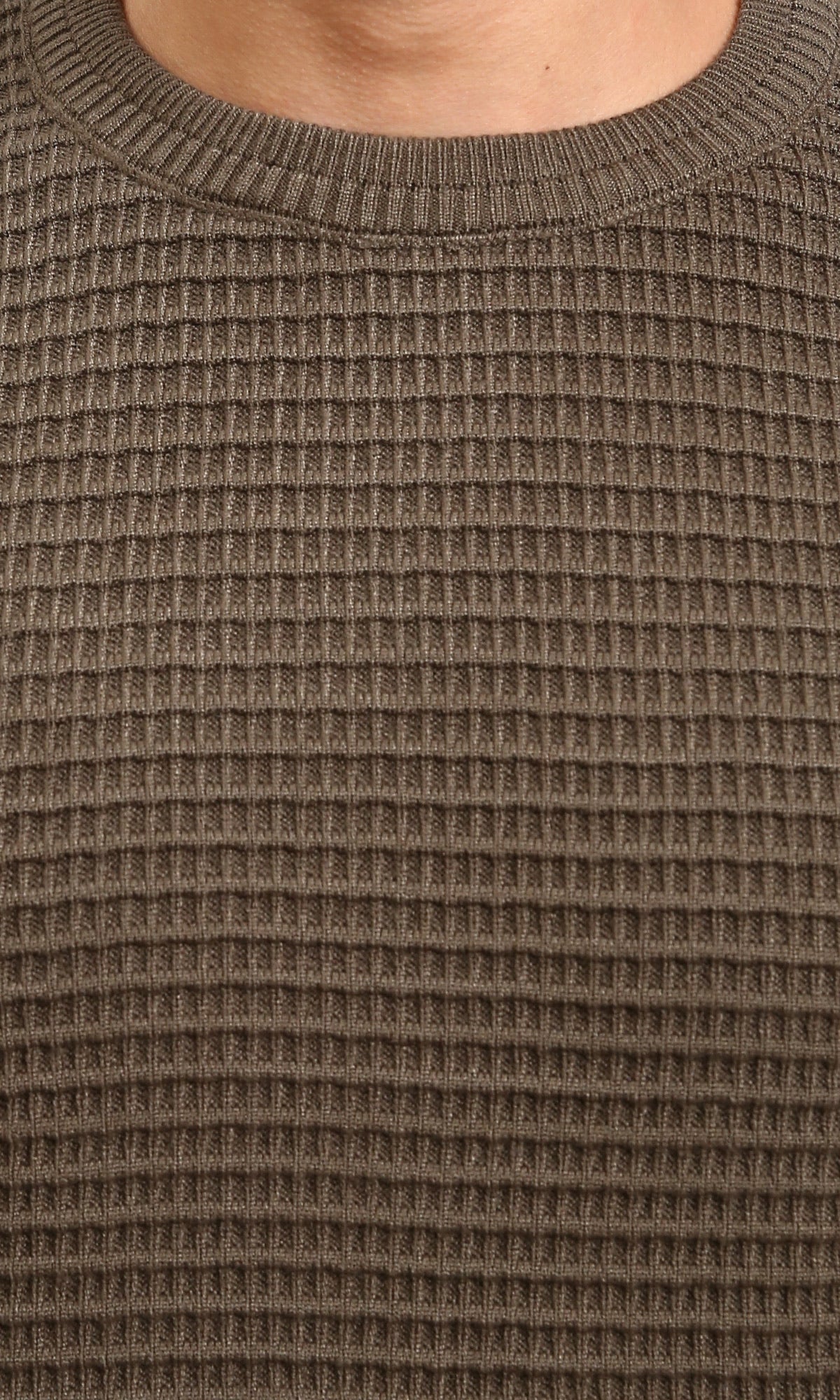 R214487 - Slip On Regular Fit Textured Sweater - Burnt Brown