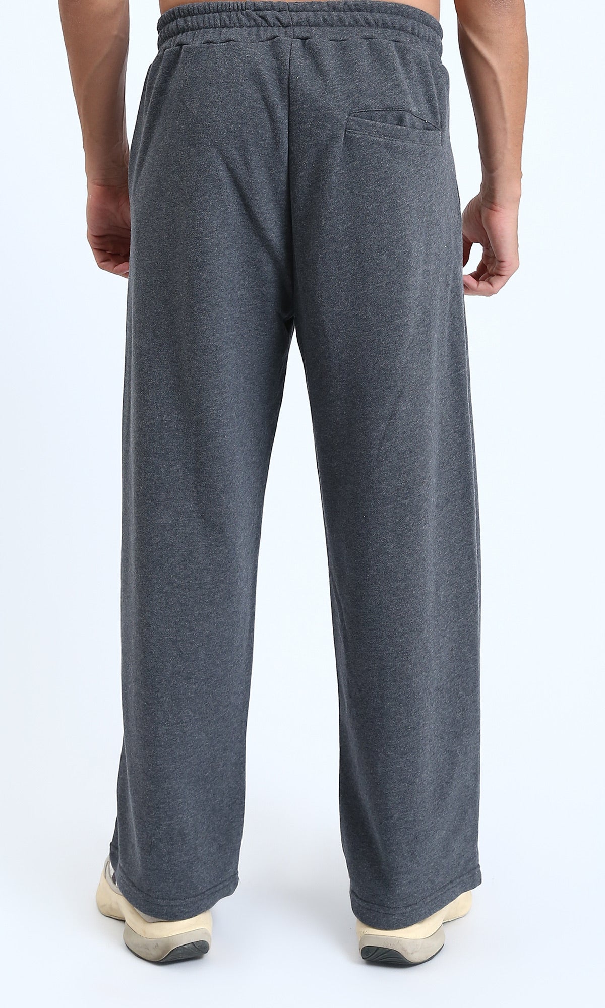 Urban Ease Wide-Leg Track Pants in Heather Grey