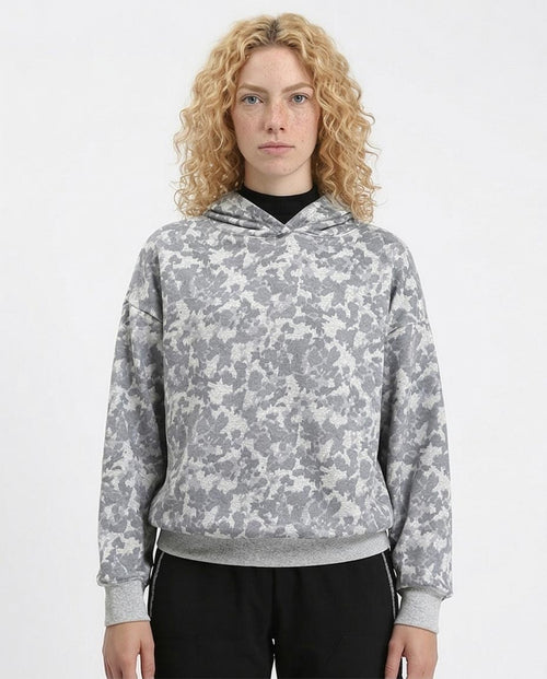 Ravin Camo-Print Drop-Shoulder Relaxed Hoodie - Grey