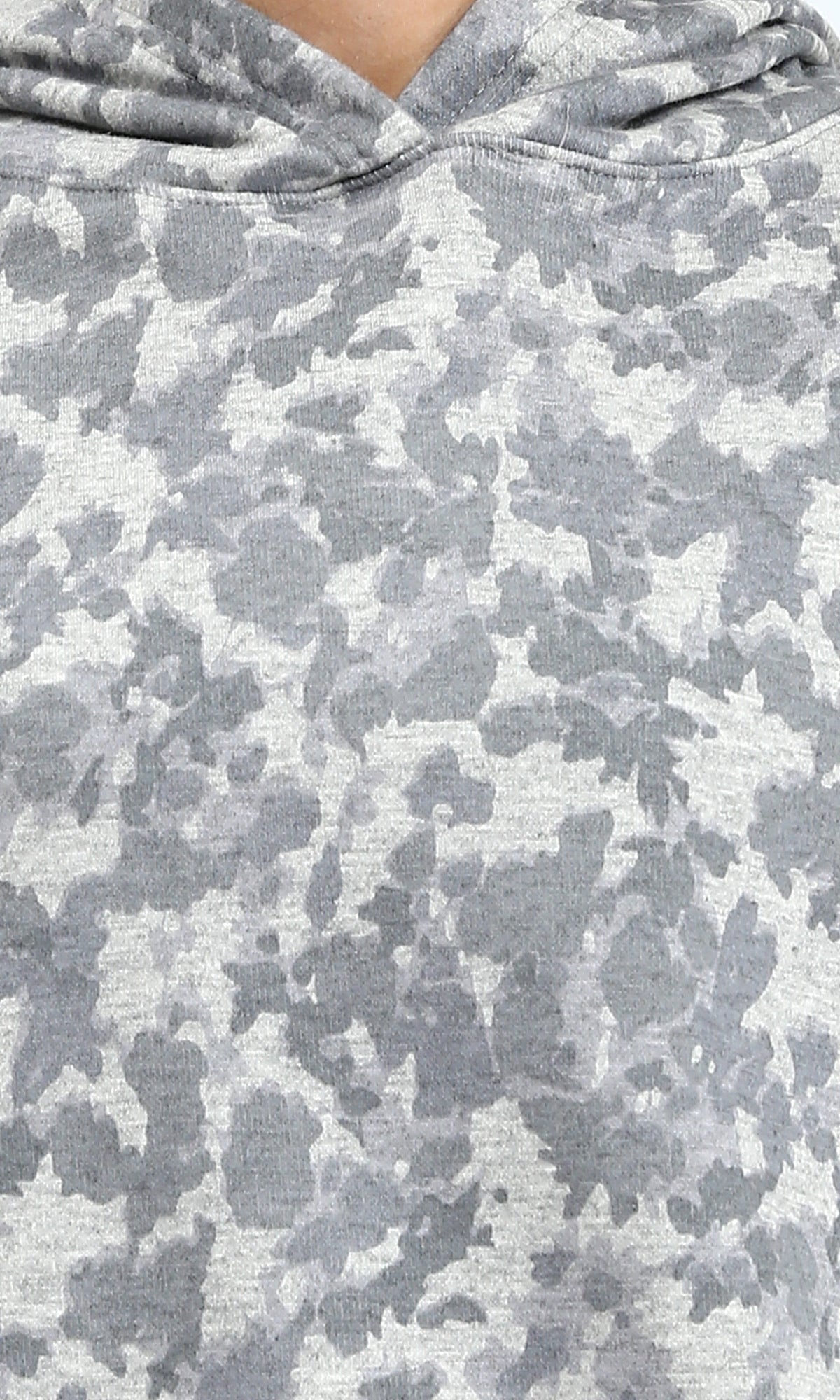 Ravin Camo-Print Drop-Shoulder Relaxed Hoodie - Grey - R214520
