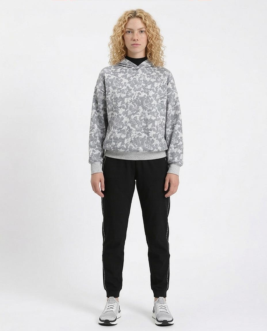 Ravin Camo-Print Drop-Shoulder Relaxed Hoodie - Grey - R214520