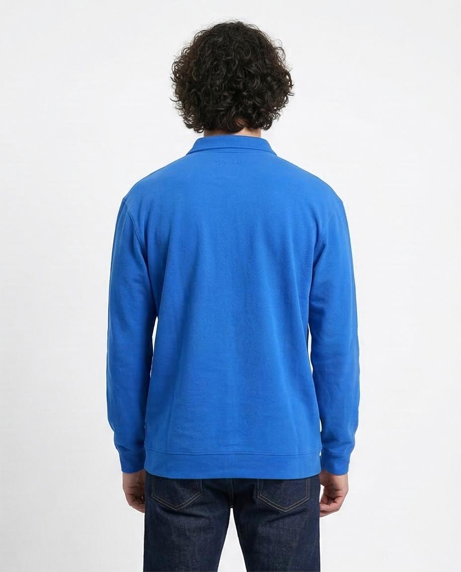Ravin Men’s Premium Long-Sleeve Piqué Polo Shirt – Royal Blue - R214572