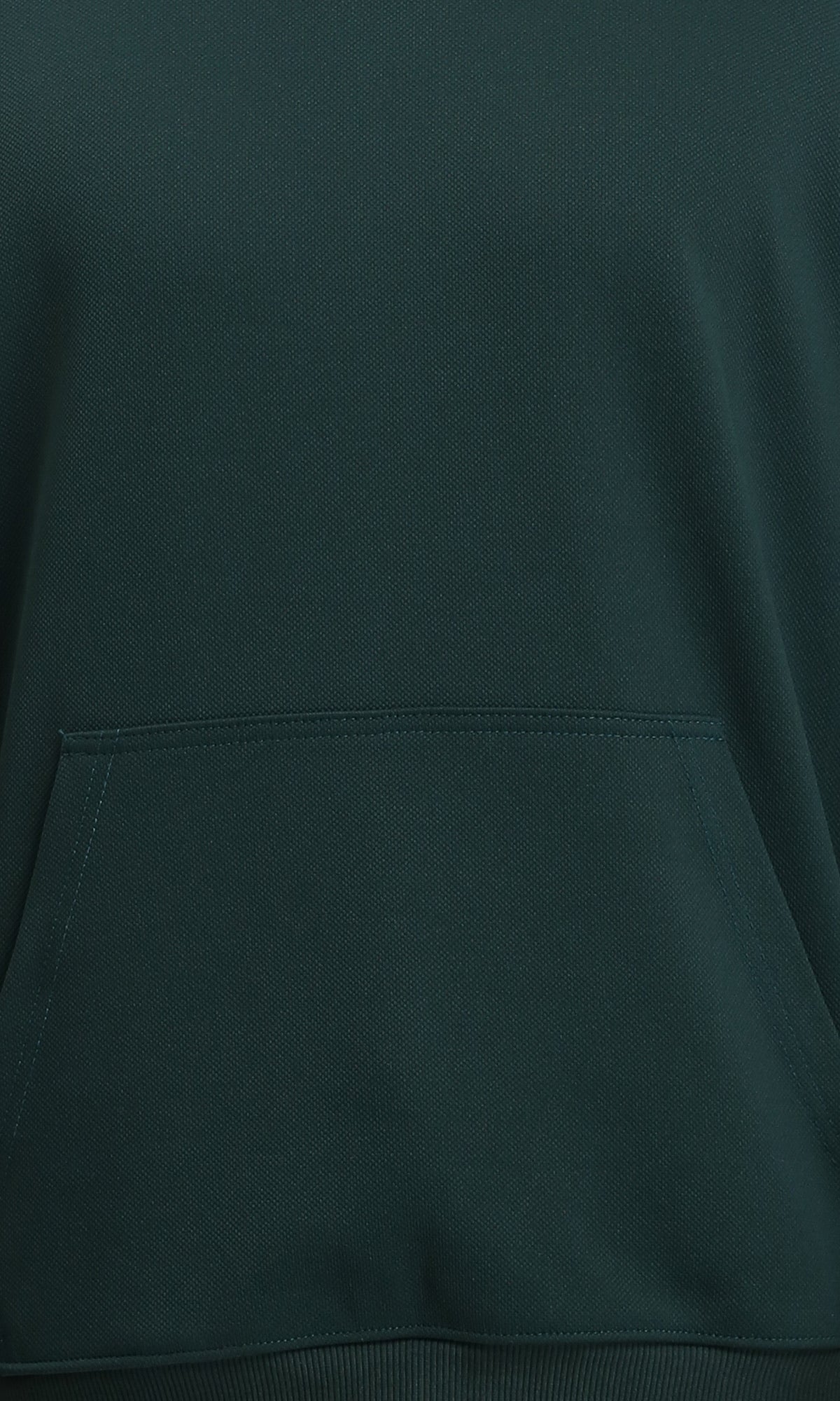 R214592 - Solid Regular Fit Basic Hoodie - Dark Green