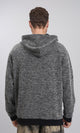 R214596 - Long Sleeves Regular Fit Hoodie - Heather Black